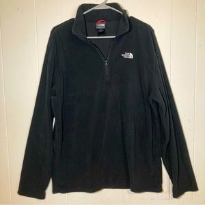 The North Face Black Large 100% Polyester 1/4 Zip Fleece Sweater Jacket